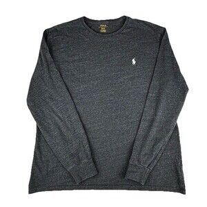 Men’s Preppy Gorp Polo Ralph Lauren Sz M Gray Shirt White Pony